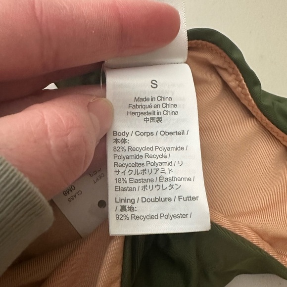 J.Crew Curved Waist Cheeky Bikini Bottoms Olive Green Size Small - Picture 6 of 8